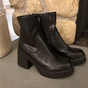 Madden Girl Black Heeled Boots